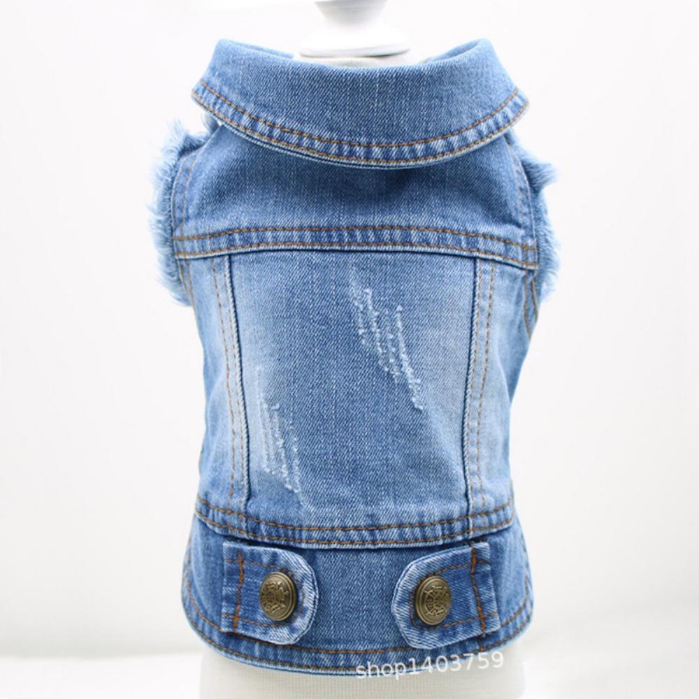 Pet Dog Clothes Denim Jacket Small Dog Vintage Spring Autumn Winter