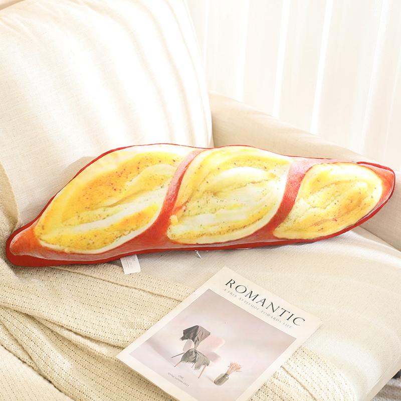 

Подушка-имитация хлеба, плюшевая подушка, наполненная едой, щелочной водой, хлебом, поясничной подушкой, реквизитом для вечеринки, домашним декором, компаньоном для сна в подарок 75cm жёлтый