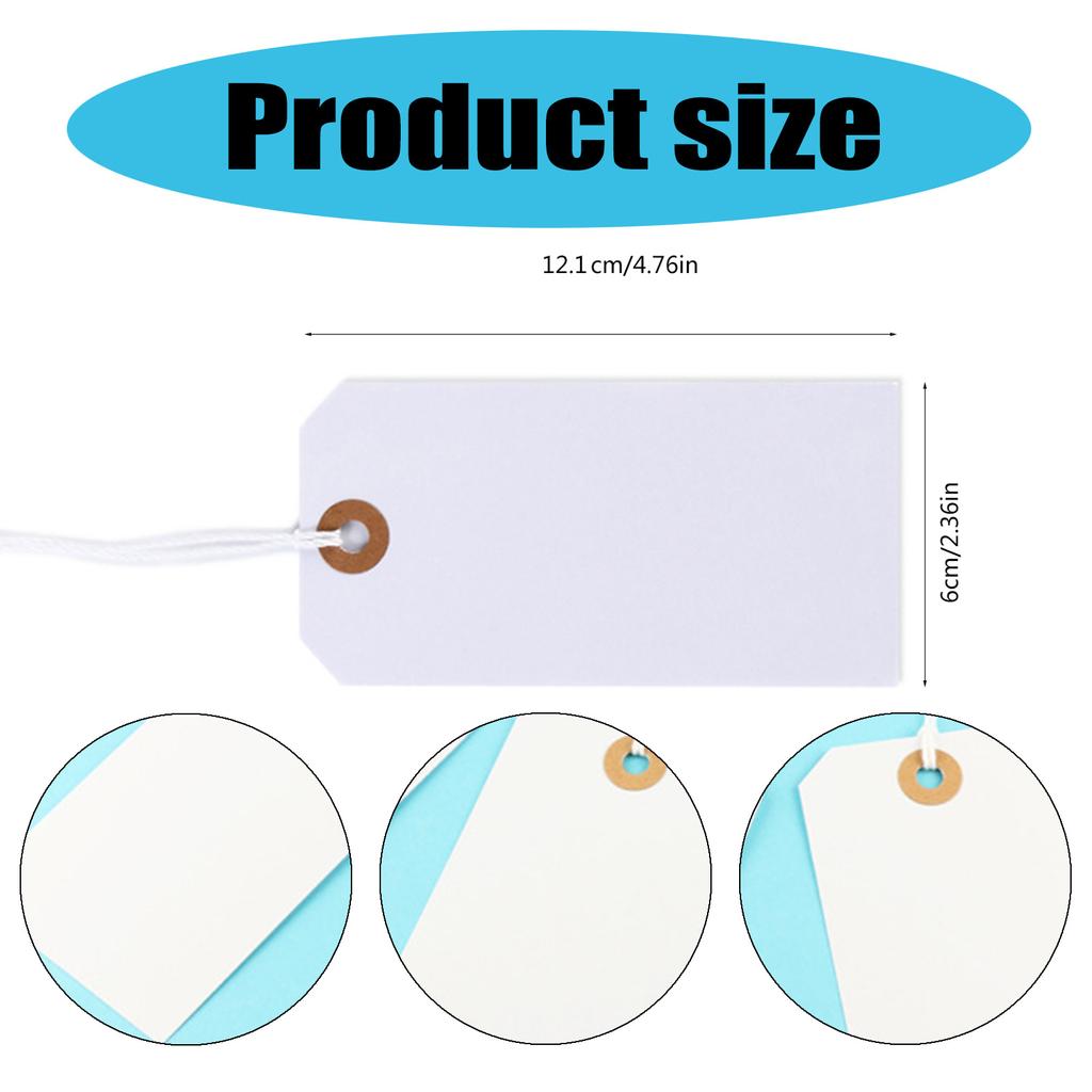 100Pcs Blank Price Label Clothing Labels White Clothing Making Label Small Price Label for Jewelry Crafting Clothes