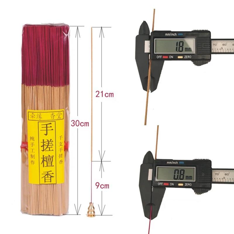 1000pcs/lot Pure Natrual Hand Rubbing Indian Laoshan Sandalwood Incense Sticks Bulk Household Fragrance Bamboo Stick Incense