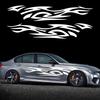 2pcs Fashion Car Stickers Flames Flaming Auto Body Sticker Stripe Car Door Decals Waterproof Decor Covers Protector Accessories
