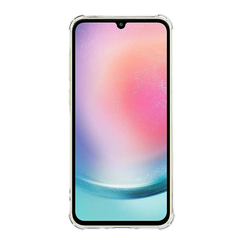 For Samsung Galaxy A36 5G TPU Case WANLONFENG WL3 Series 1.5mm Phone Cover with 2Pcs Tempered Glass Films