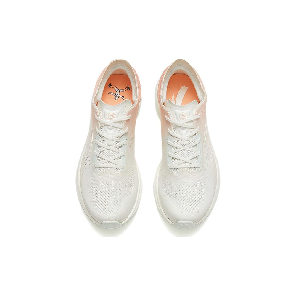 Anta Hydrogen Run V Fabric Slip Resistant Abrasion Resistant Low top Casual Running Shoes Women's White Pink 122325540-6