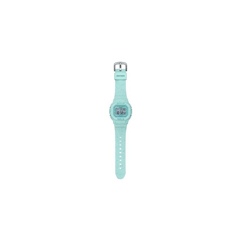 Casio BABY-G series classic small square ice cream color contrast LCD display quartz movement resin strap Japanese and Korean watch BGD-560CR-2PR