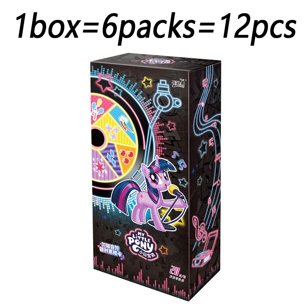 My Little Pony Laser Ticket Stub Cards Colorful Shining Music Beat Exclusive Characters Collection Cards Gift Toy