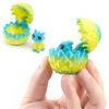Magic Hatching Dragon Eggs Set - 3D Printed Figurine Cracked Eggs with Baby Dragons Inside, Fantasy Collection & Party Gift
