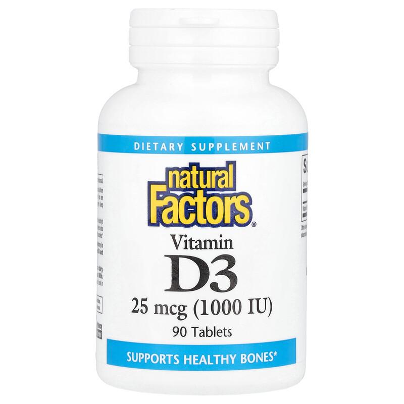 Vitamin D3, 25 Mcg (1,000 IU), 90 Tablets