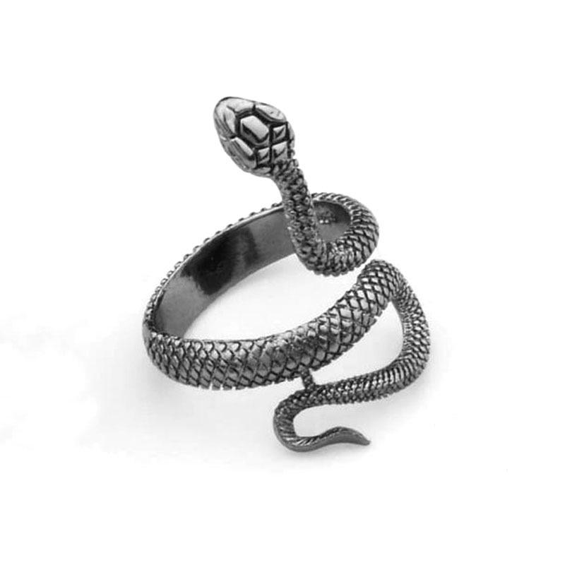 Retro Silver-Plated Spirit Snake Unisex Ring