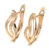Glossy Dangle Earrings 585 Rose Gold Simple Square Earrings For Women High Quality Daily Fine Jewelry