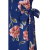 Girls On Film Curvy Womens/Ladies Navy Rose Print Wrap Dress