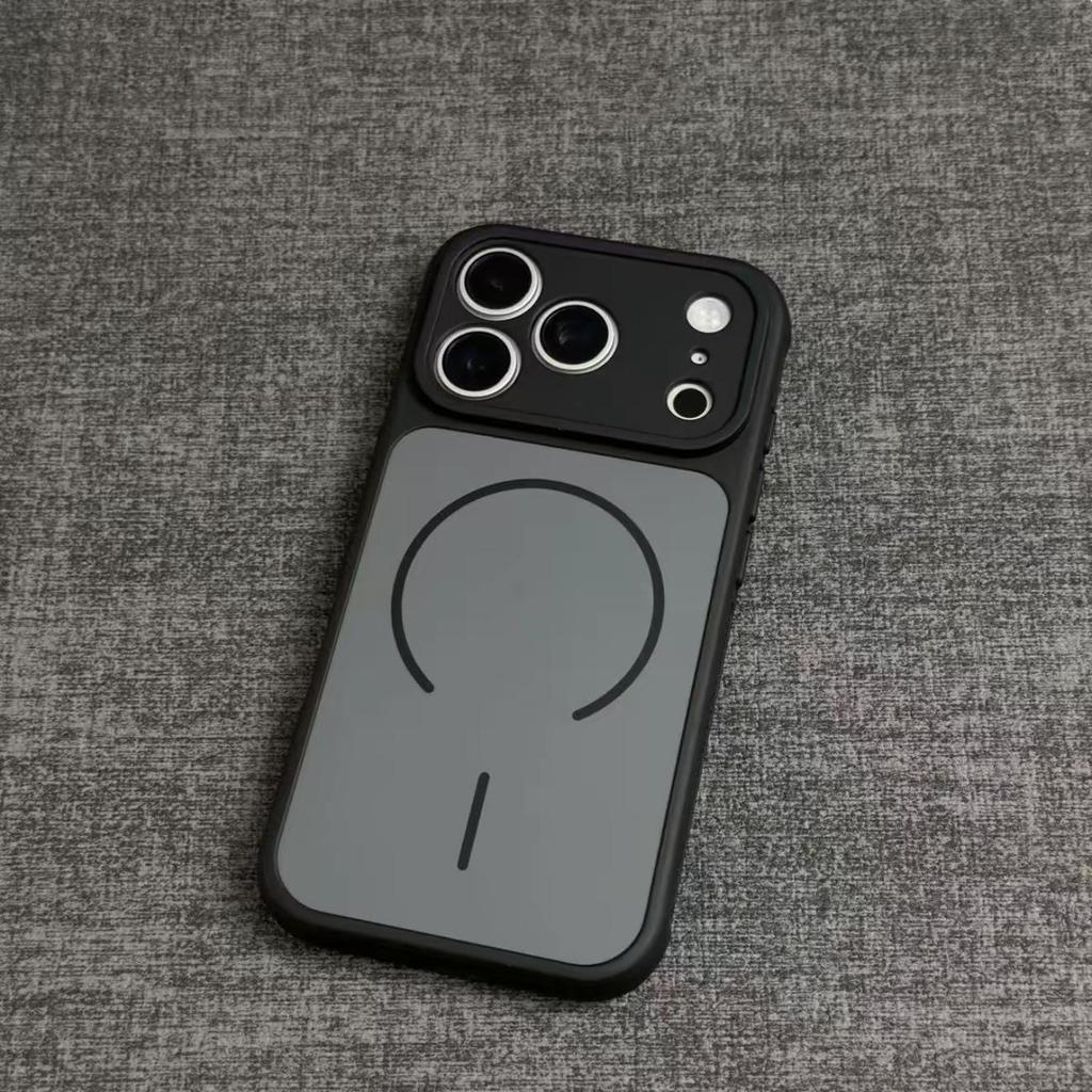 iPhone 17 Pro Max Color-Block Heat Dissipation Magnetic Case, Skin-Feel Matte Anti-Fall Protective Cover
