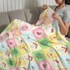 Blanket warm soft Hello plush K-KittyS cartoon kawaii blanket for cute sofa living room office bedroom travel gift Flannel