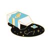Iridescent Starry Sky Enamel Brooch: Cartoon Lapel Pin in Test Tube, Wine Glass, and Milk Shapes for Men & Women