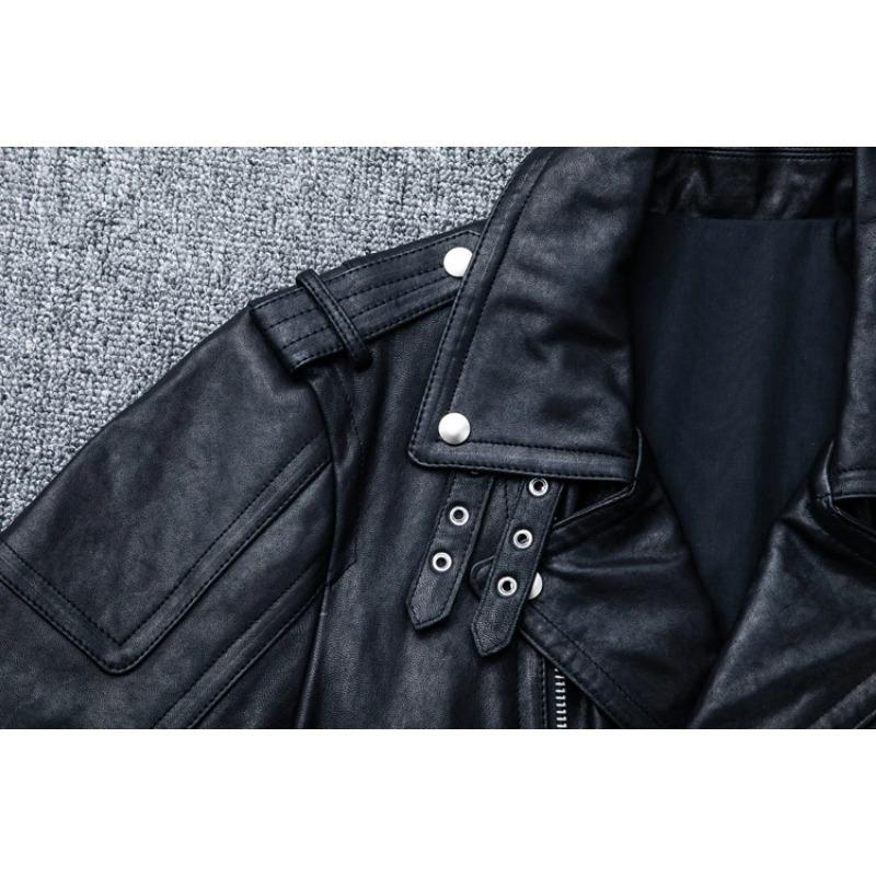 Chinese Size Soft Thick Sheepskin Genuine Leather Jacket Men Motocycle Biker Jackets Men Leather Jacket Riding Coat Winter Clothes Autumn