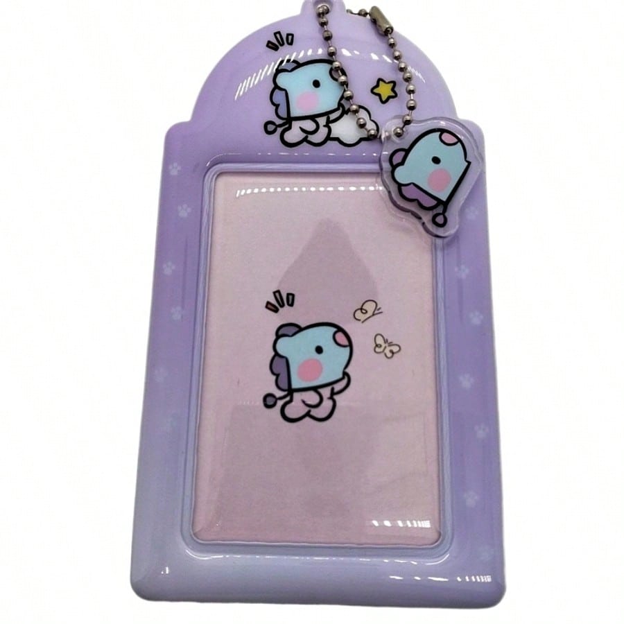 Hochwertige LINE FRIENDS BT21 Kpop Beliebte Anime und Cartoon PVC Kartenhalter Idol Fotokarten Fahrkarten Essenskarten Schlüsselanhänger