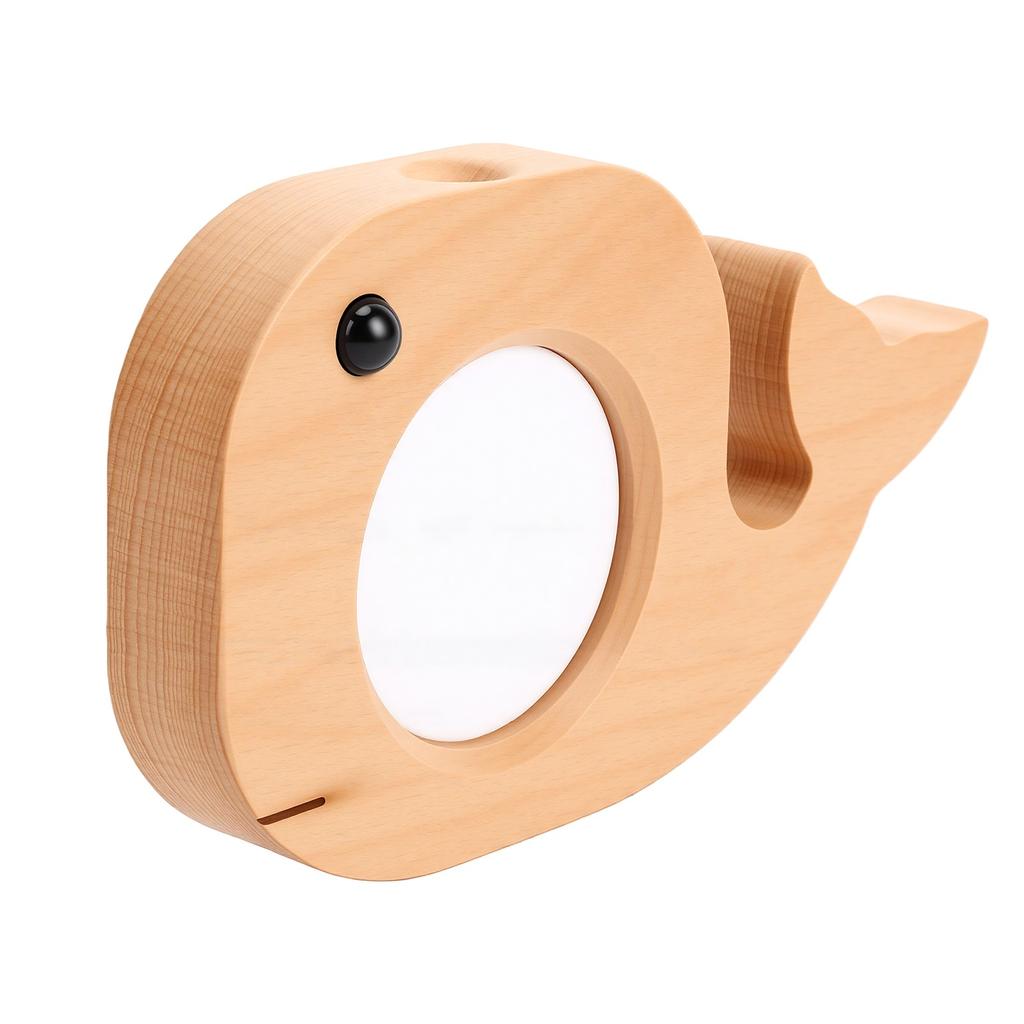LED Wall Sconce 1W 3000K Warm White Solid Wood Rechargeable Motion Sensor Wall Light with Clock for Entryway Hallway