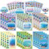 8/16 Blatt Niedliche Glücksfisch-Aquarium Cartoon Puzzle Aufkleber DIY Spiele Puzzles zusammensetzen Bildungsspielzeug Kreativer Dekorationsaufkleber