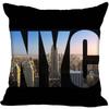 Individuelle New York City Quadratische Kissenhülle Individuelle Reißverschluss-Kissenbezughülle 45X45cm(Eine Seite)