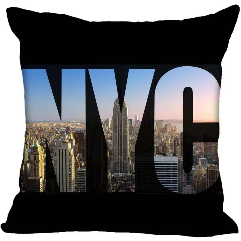 Individuelle New York City Quadratische Kissenhülle Individuelle Reißverschluss-Kissenbezughülle 45X45cm(Eine Seite)