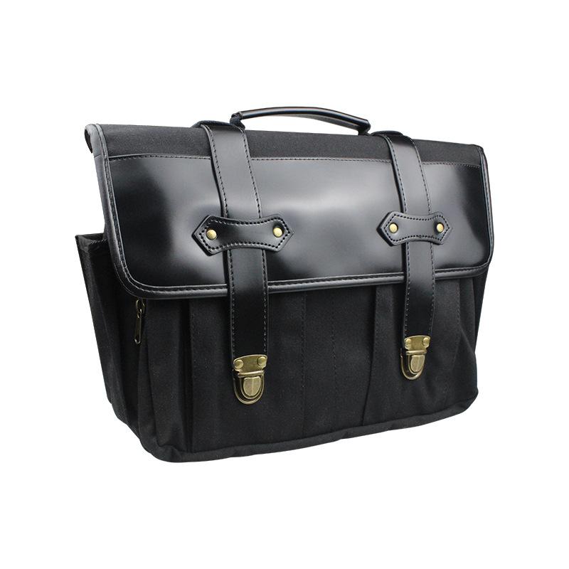 

Мотоциклетная холщовая ретро-сумка на плечо, водонепроницаемая сумка-мессенджер в виде локомотива, дорожная сумка-мессенджер в стиле рыцаря чёрный