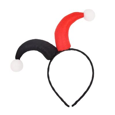 Dospělé Děti Barevně Sladěný Klaunský Roh Čelenka do Vlasů Látkou Obalená Čelenka Halloweenský Vánoční Kostým Cosplay Párty