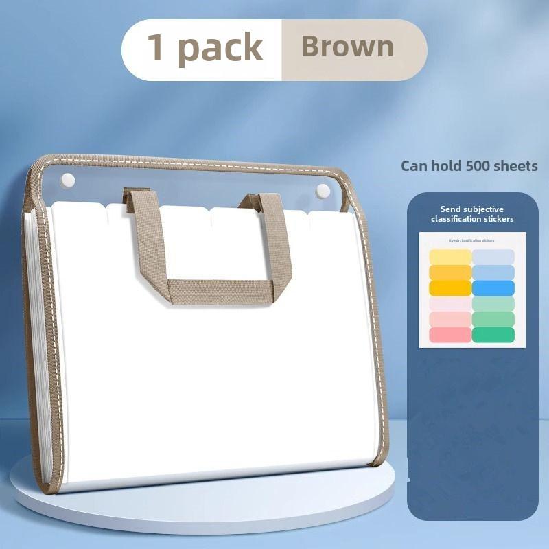 Large Capacity Multi-Layer Transparent A4 Accordion Folder for Documents and Books