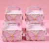 WTEMPO Floral Butterfly Birthday Gift Boxes with Handles Butterfly Floral Treat Boxes Party Favors Packaging Box for Princess Birthday Baby Shower