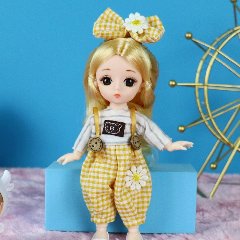 

Длинноволосая 17-сантиметровая BJD-кукла с одеждой, привлекательными глазами, принцессным макияжем, шарнирная кукла, подарок для девочки style E