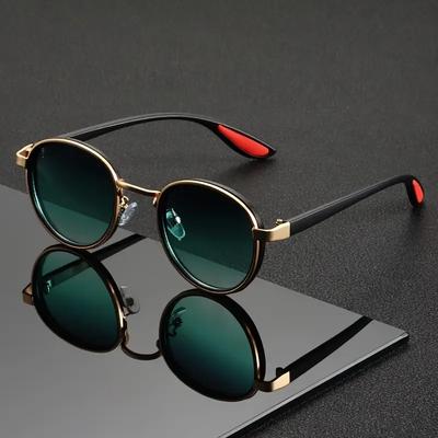 Vintage Designer Outdoor Sunglasses Men Round Fashion Plastic Titanium High Quality Sun Glasses Man UV Protection Glasses Woman