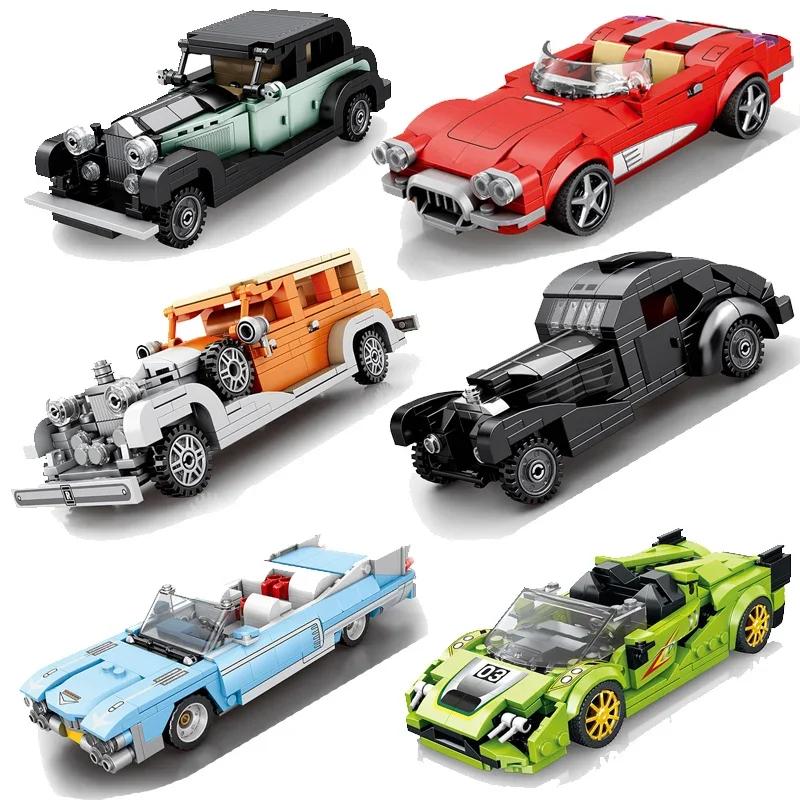 Speed Car Series Vehicle Building Blocks Supercar Set Racing Sports Car Classic MOC Model Bricks DIY Toy Kid Holiday Gifts
