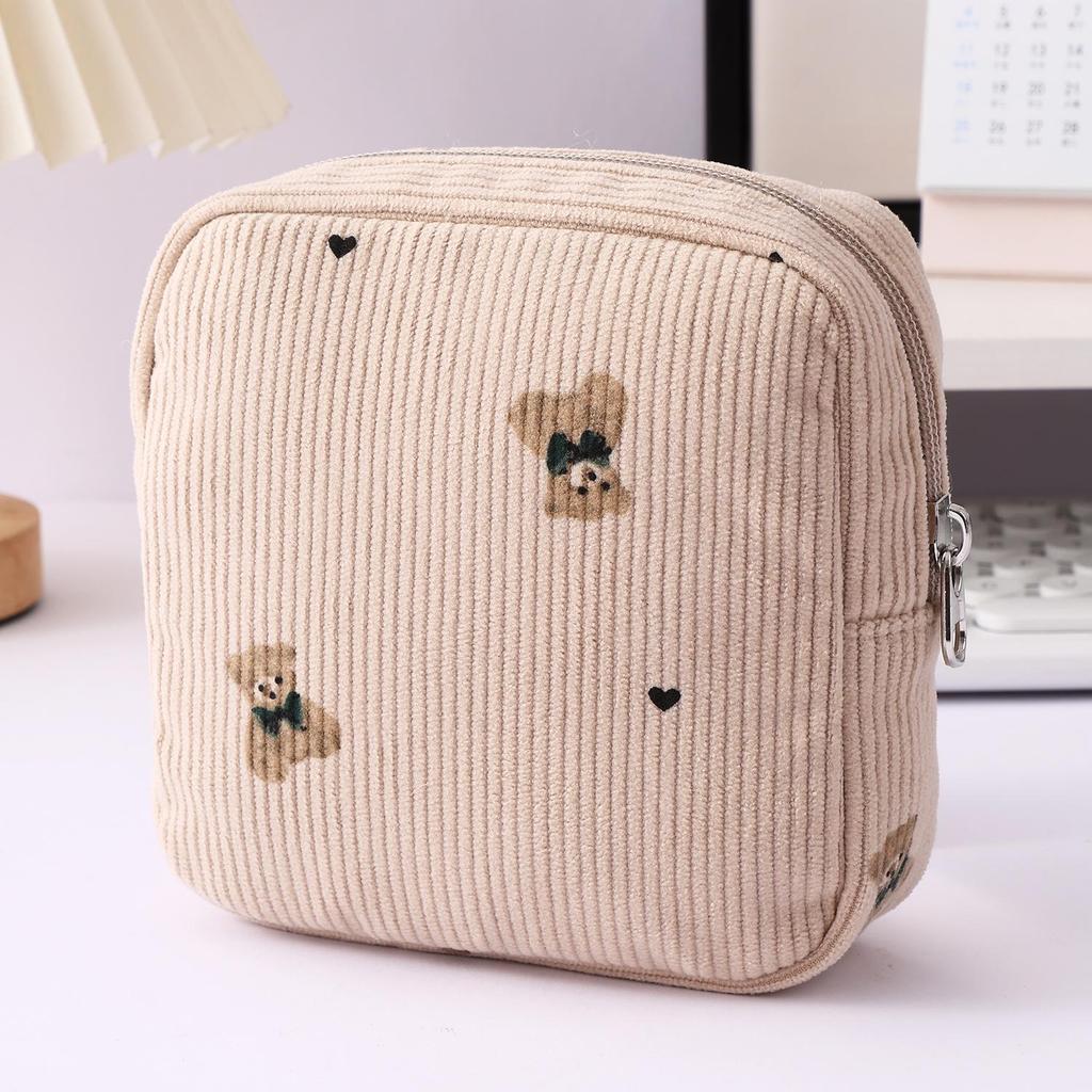 Large Capacity Cute Mini Portable Cotton Menstrual Pad Storage Bag