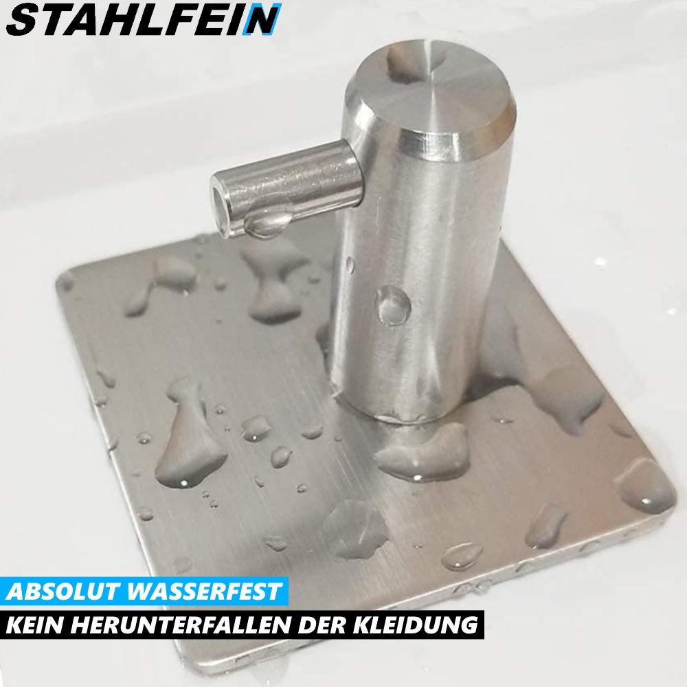 STAHLFEIN Towel Holder Towel Hook Stainless Steel Self-adhesive Set of 4