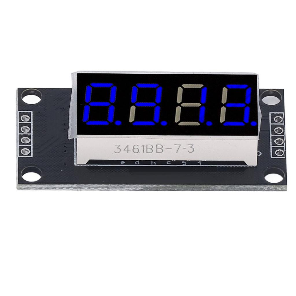 4 Digit Tube LED 7 Segment Display TM1637 Driver Digital Optoelectronic Module Blue 0.36in