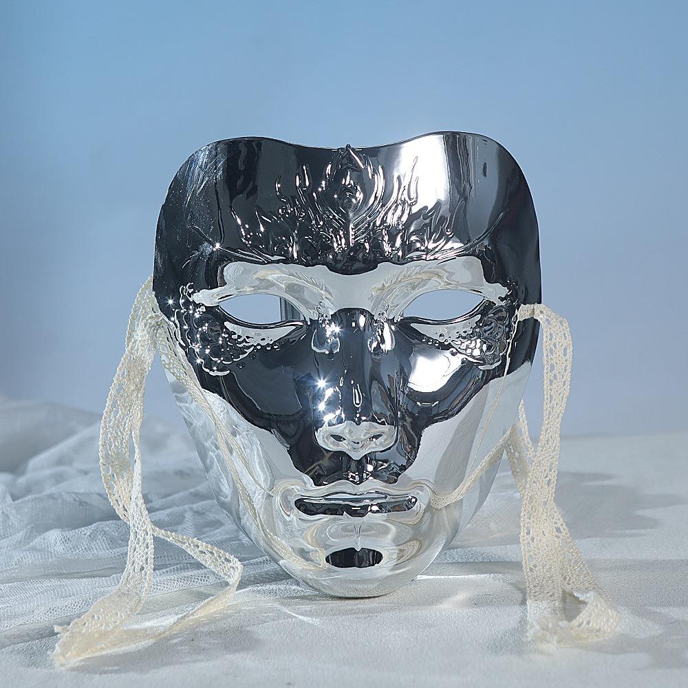 

Маскарадная маска для лица в старинном стиле для мужчин и взрослых, аниме, косплей, профессиональная маска для лица, подарок Style D