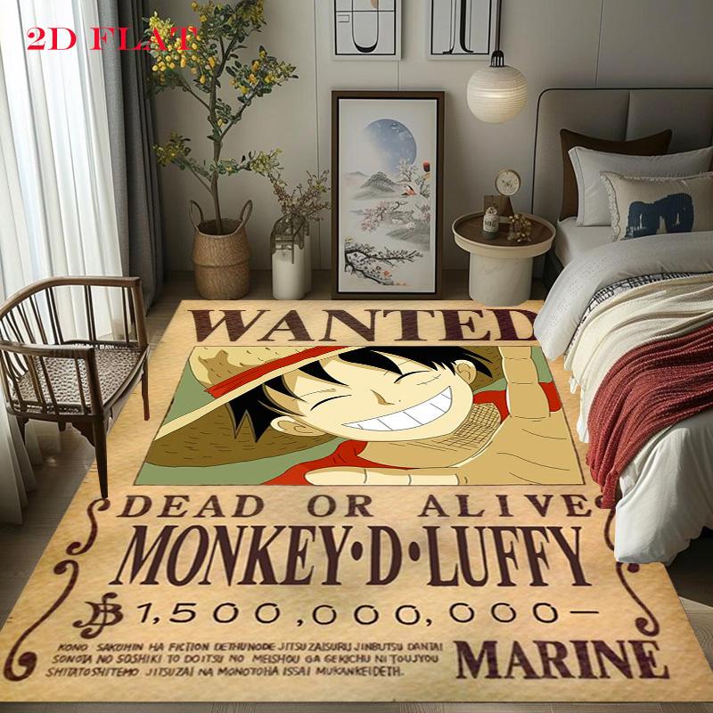 Luffy Poster One Piece Carpet Printing Floor Mats Gift Office Chair Cushion Art