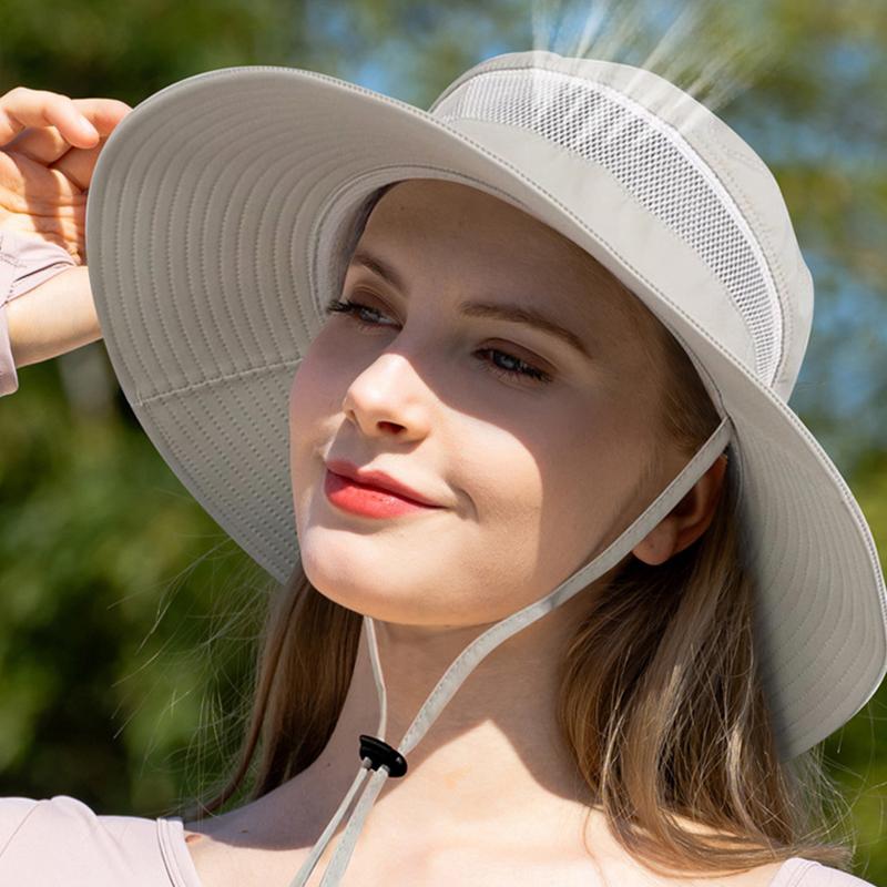 Unisex Breathable Mesh Panel Bucket Hat, Spring Summer UV Protection Sun Hat, Lightweight Outdoor Cap for Work Travel Hiking