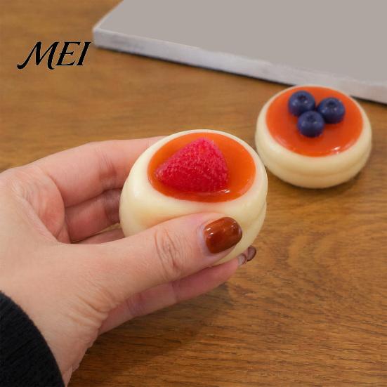 Soft Fruit Souffle Toys Squeeze Toy for Stress Relief, Slow Rising Fake Dessert Sensory Relaxing Toy, Simulated Food Pinch Fidget Kids Adults
