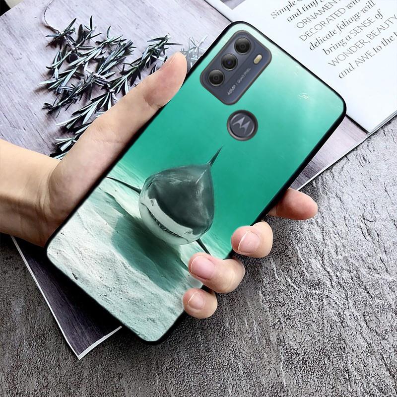 Whale Shark fisch Telefon Fall für Motorola Moto E7 Plus E32 E20 E40 Rand 20 Lite G22 G52 G20 G30 G100 G60 g50 G10 G Pure G Stylus