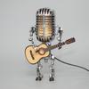 Retro Metal Microphone Robot Lamp