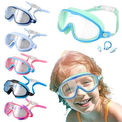 Kids Swim Goggles Anti-Fog UV Protection Leak-Proof Pool Swimming Goggles with Nose