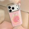Creative Colored Diamond Pink Guava Phone Case for iPhone 16, iPhone 17, iPhone 17 Pro Max