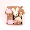 Wholesale 5 Piece Newborn Wooden Cotton Rattles Bath Shower Toy Bead Chew Sensory Teethers Toys Gift Set