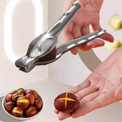 Stainless Steel Chestnut Cutter Opener Chestnut Clip 2in1 Opening Machine Cutter Kitchen Supplies Kitchen Tool