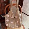 Large Capacity Crochet Shoulder Bag Sweet Casual Tote Bag Simple Knitted Handbag  Summer