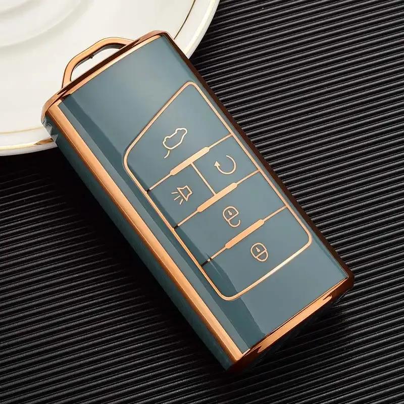Car Soft New Fashion Remote Key Case Cover Shell Fob For GAC Trumpchi GS4 GM8 GA4 GS5 GS3 Legend GS8 GA3 GA6 SGS7 5 Buttons TPU