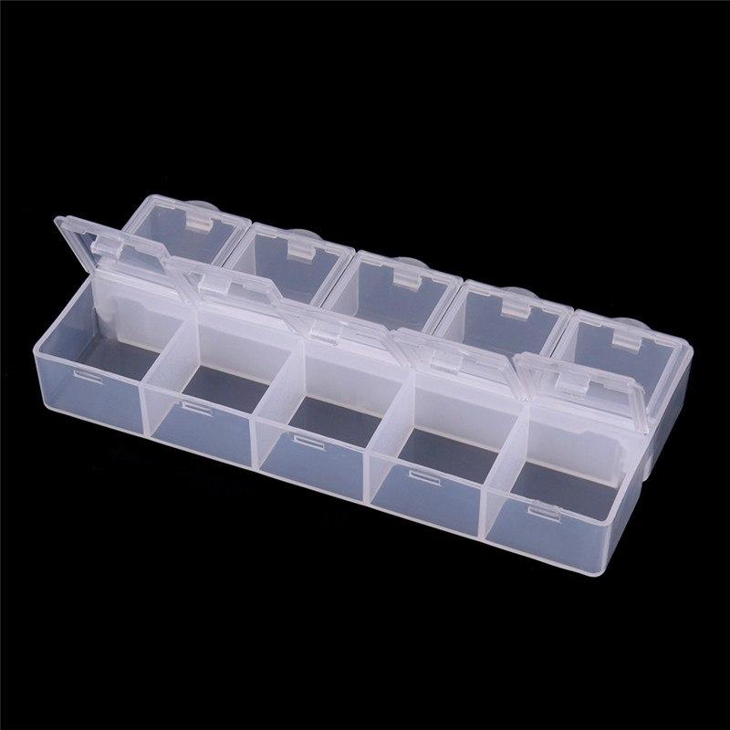 10 Compartments Pill Box Mini Travel Tablet Medicine Dispenser Case Box Container Drug Tablet Storage