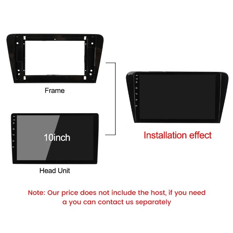 10Inch Car Radio Frame For Skoda Octavia 2013 2014 2015 2016 2017 2018 Stereo BT Player Frame Board Adapter Mounting Kit Android