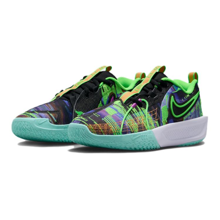 Nike G.T. Cut 3 GS Blue Void Hyper Violet Kids Sneakers Black Bleached-Turquoise Green-Strike HV2243-400