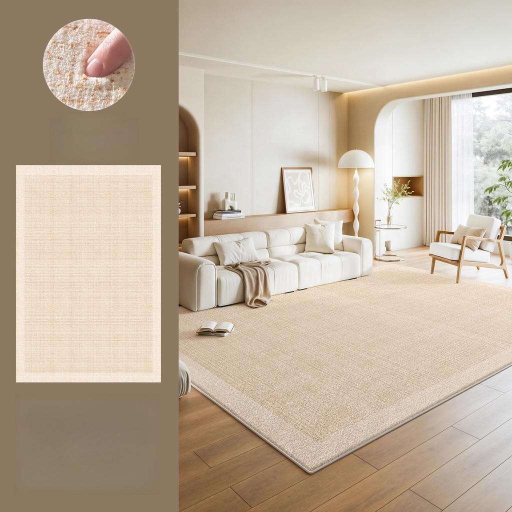 Cream Style Living Room Decoration Large Carpet Thicken Plush Study Rug Minimalist Rugs for Bedroom Fluffy Soft Lounge Floor Mat