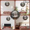 25cm Round Wood Wall Clock with Magnetic Chalkboard Center